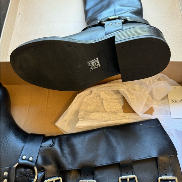 Nicoli Black Leather Boots. Size 37 EURO - Picture 2 of 4